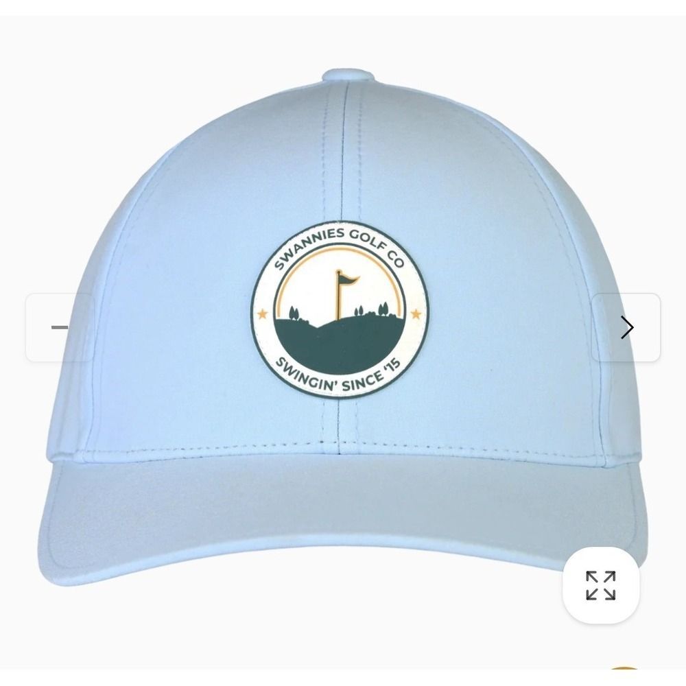 Swannies Golf Co Light Blue Snapback Hat Swingin Since 15 Logo Patch Adjustable - Picture 1 of 5